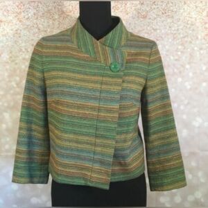 Zara Badic long sleeve tweed blazer jacket